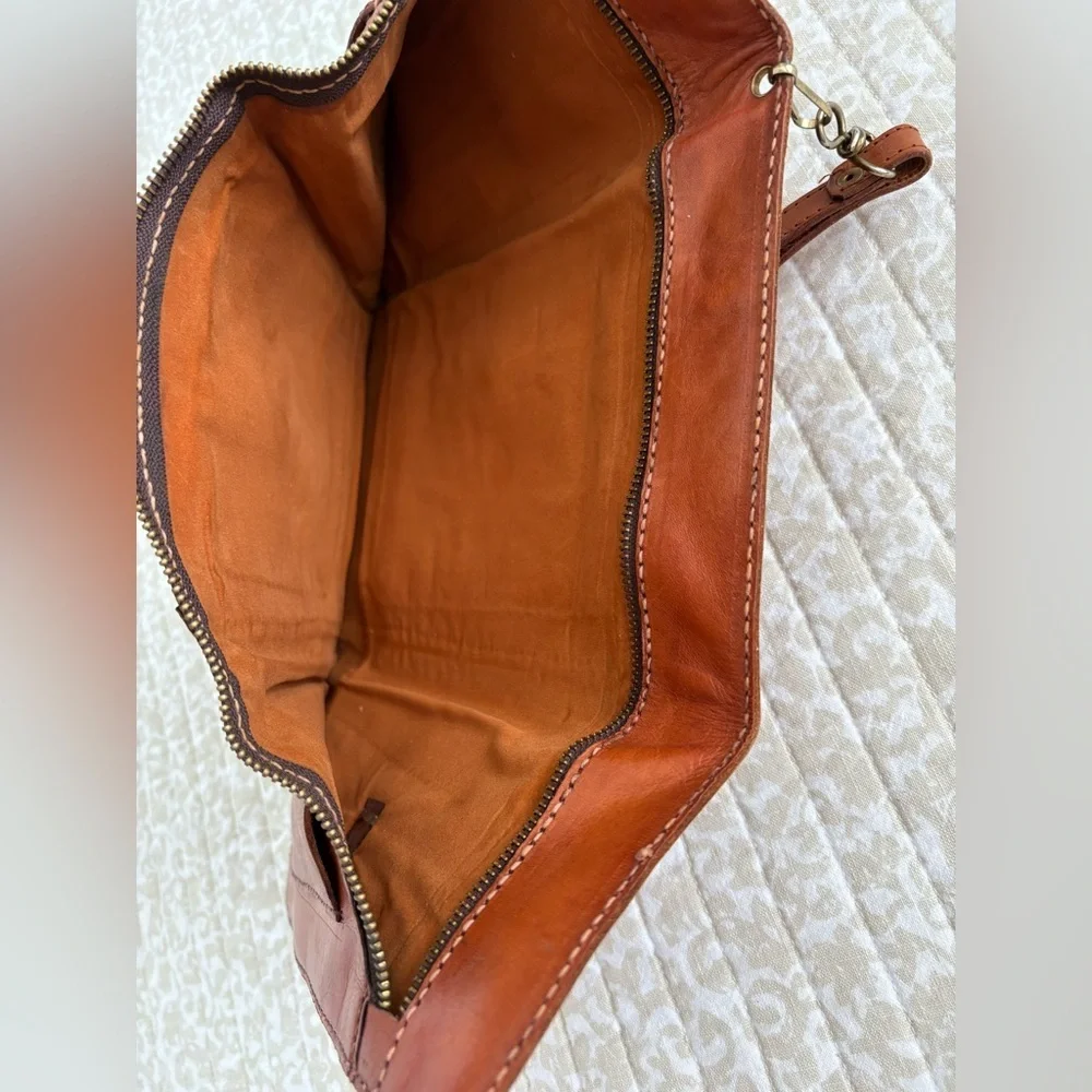 Vintage Genuine Leather Convertible Clutch Wallet Wristlet | Handmade Artisan - Picture 10 of 16
